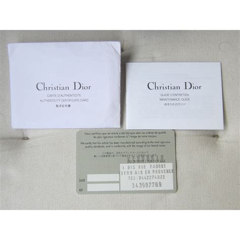 christian dior authenticity card|vintage lady dior bag authentication.